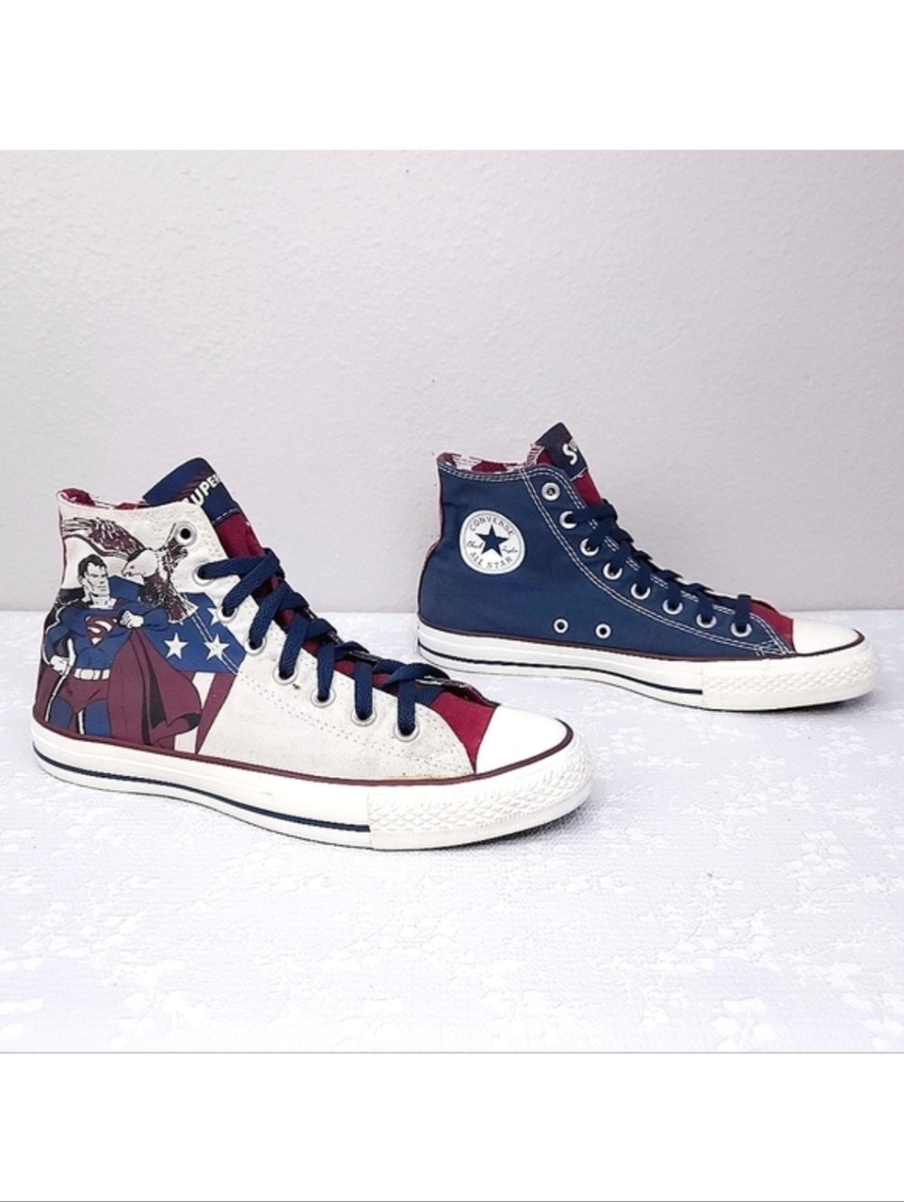 CONVERSE Chuck Taylor CTAS Superman Split Panel Sneakers Men's US 8.5 DC Comics